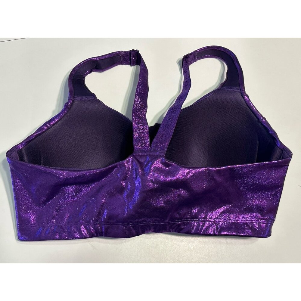 Victoria’s Secret Knockout High Impact Sports Bra 36DDD / 36F Plum Shimmer - Picture 3 of 7